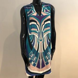 Vintage Nicole Miller Aztec Print Shift Dress